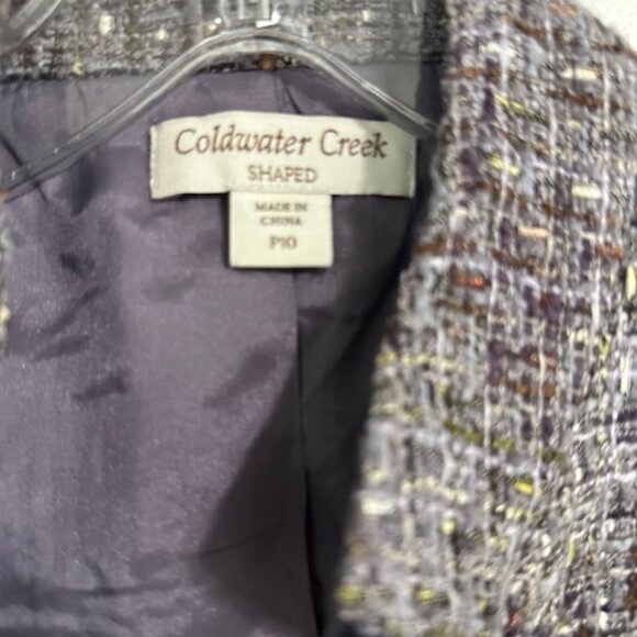 Coldwater Creek Women's Tweed Multicolor Jacket Size Petite 10 - Picture 2 of 3